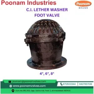 CI Leather Washer Foot Valves